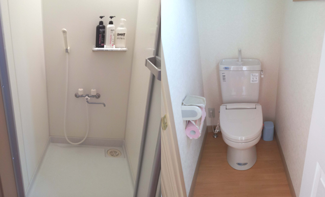 SJ10更衣室イメージ：シャワールーム、トイレ